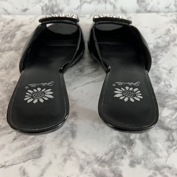 Yelllow Box Black Shiny Rhinestone Slip On Shoes size 6 - Picture 6 of 12